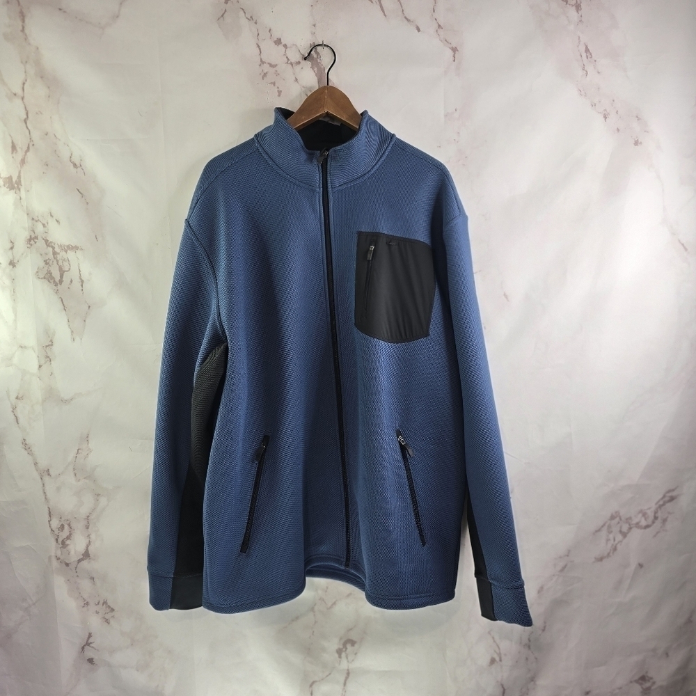 Alaskan Hardgear Jacket Mens 2XL Blue Coat Duluth Wind Stopper Prudhoe Bay Zip